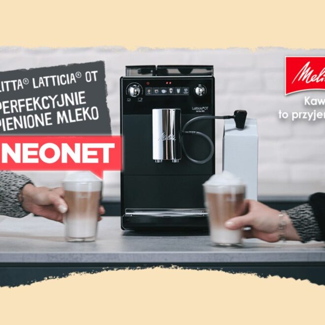 Karnawał w Neonet, więc jest 230 zł taniej na ekspres automatyczny Melitta. 20 cm szerokości i 6 napojów
