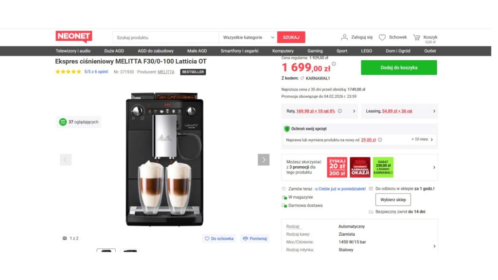 Ekspres ciśnieniowy MELITTA