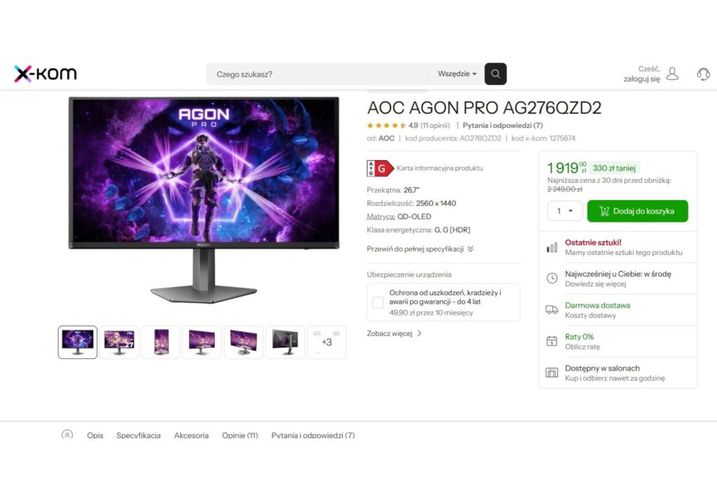 AOC AGON PRO AG276QZD2