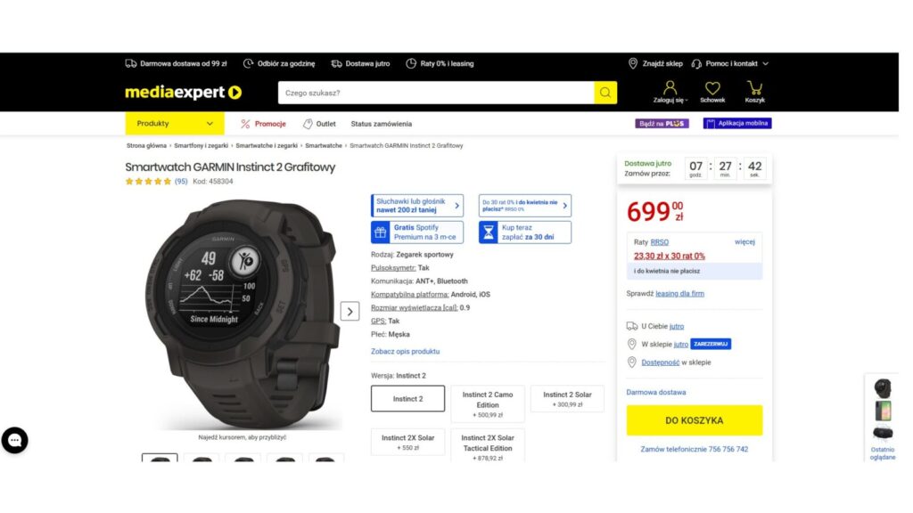 Smartwatch GARMIN Instinct 2
