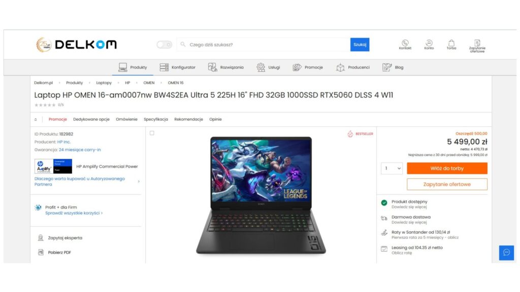 Laptop HP w promocji