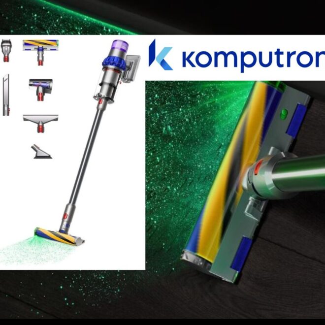 Mocarny Dyson V15 taniej w Komputroniku. To odkurzacz o mocy 240 AW i na 60 minut pracy