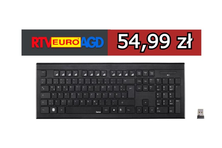 RTV Euro AGD przecenia klawiaturę Hama Cortino. Teraz za 54,99 zł – wcześniej 219 zł