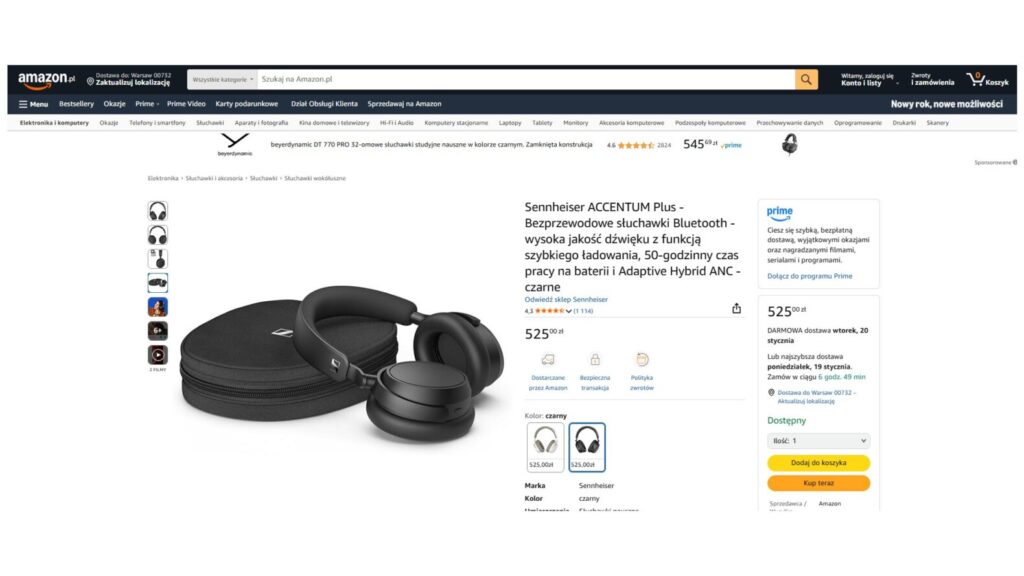 Słuchawki Sennheiser ACCENTUM Plus