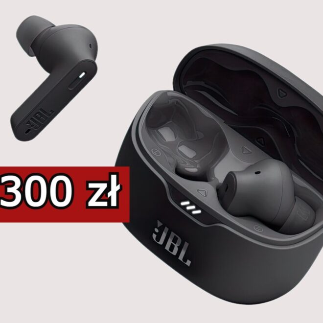 Słuchawki JBL Tune 245NC potaniały z 500 na 300 zł. ANC, IP54 i 48 godzin grania