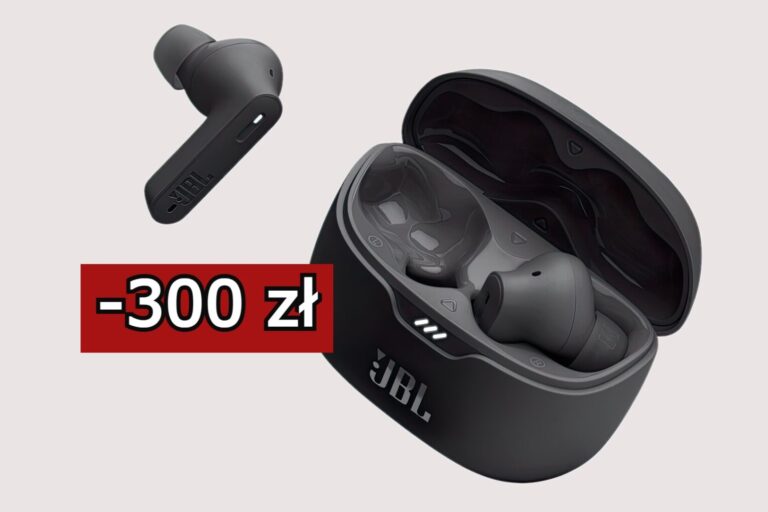 Słuchawki JBL Tune 245NC potaniały z 500 na 300 zł. ANC, IP54 i 48 godzin grania