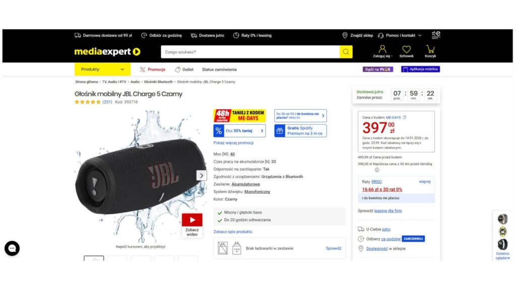 Głośnik mobilny JBL Charge 5