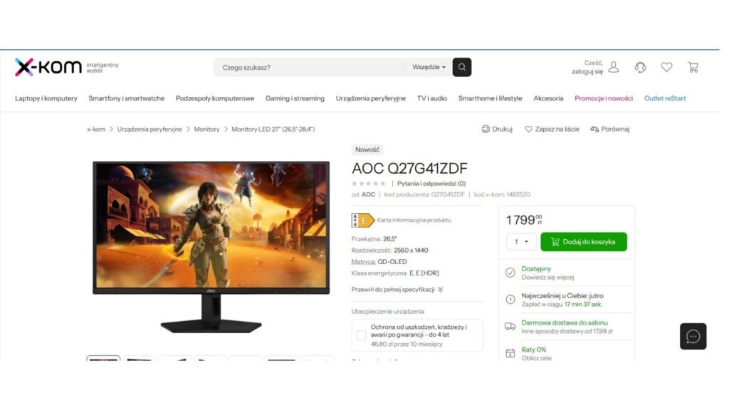 Monitor AOC Q27G41ZDF