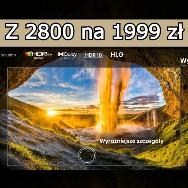Jeden z lepszych telewizorów Hisense Mini LED w 55 calach za 1999 zł. Spadek z 2800