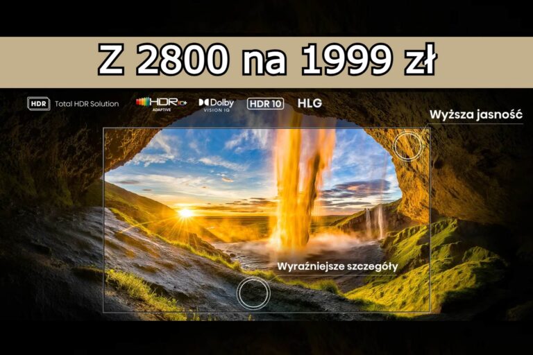 Jeden z lepszych telewizorów Hisense Mini LED w 55 calach za 1999 zł. Spadek z 2800