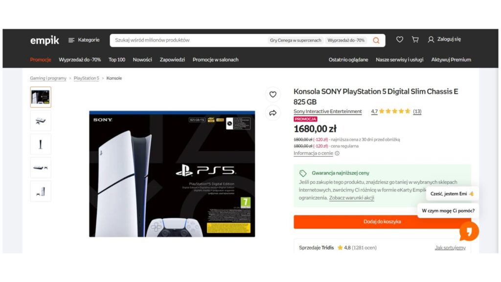 PlayStation 5 Slim w promocji Empik