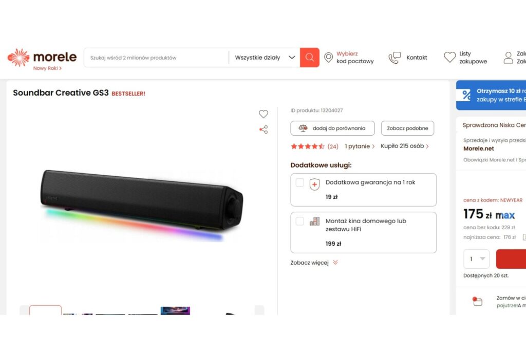 Soundbar Creative GS3