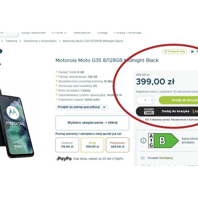 Motorola Moto G35 z 5G w promocji za 399 zł. To najlepszy tak tani telefon