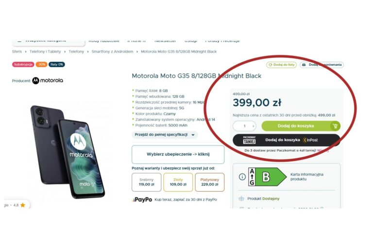 Motorola Moto G35 z 5G w promocji za 399 zł. To najlepszy tak tani telefon