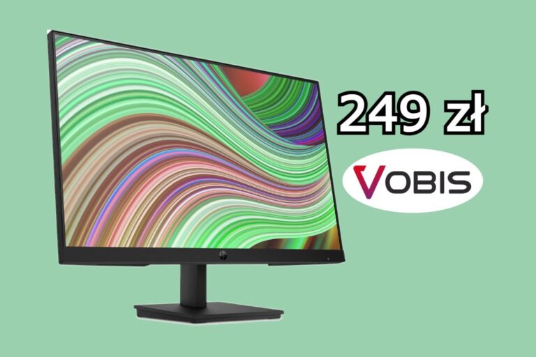 Monitor HP 24″ za 249 zł w promocji Vobis. Klasyczny model biurowy z Full HD i 75 Hz