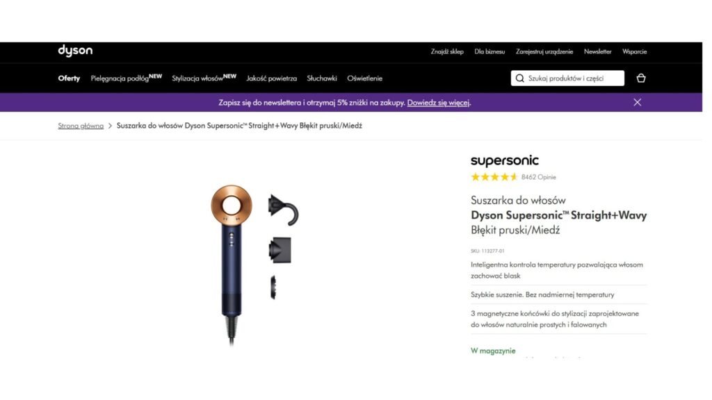 Suszarka do włosów Dyson Supersonic