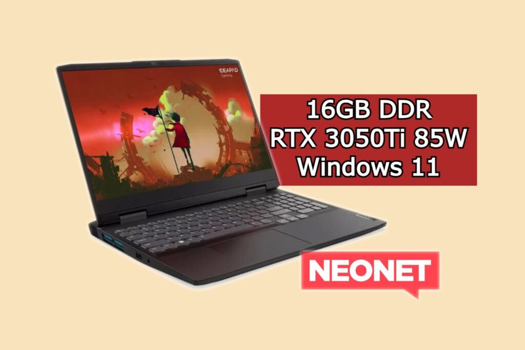 Laptop do gier LENOVO Ideapad Gaming 3 R5-6600H/16GB DDR5/512GB SSD/RTX 3050Ti 85W/15,6'' FHD 120Hz/W11H