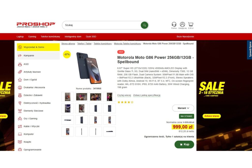 Motorola Moto G86 Power 256GB/12GB