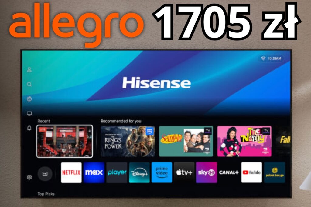 Hisense 55E8Q taniej na allegro