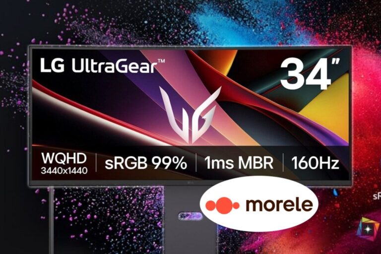 Potężny monitor LG UltraGear 34″ za 1099 zł w Morele. 160 Hz, 1 ms, sRGB 99% i matryca VA