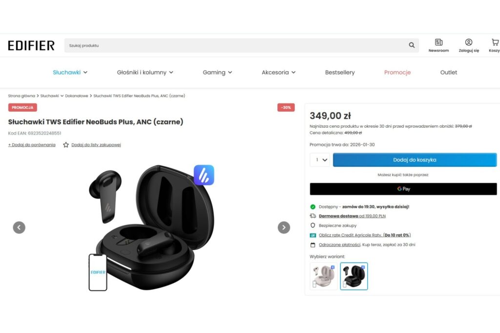 Słuchawki TWS Edifier NeoBuds Plus