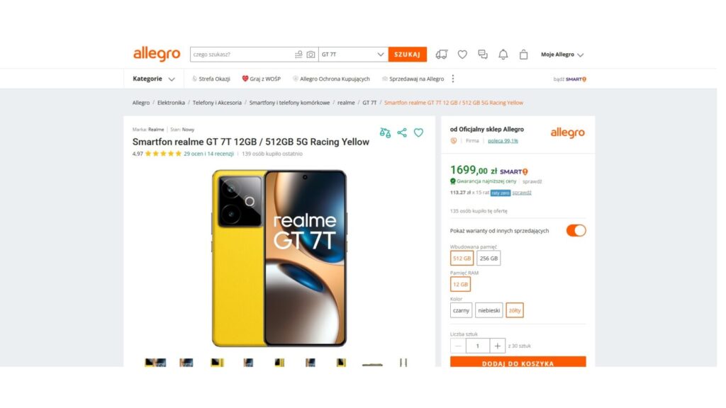 Smartfon realme GT 7T