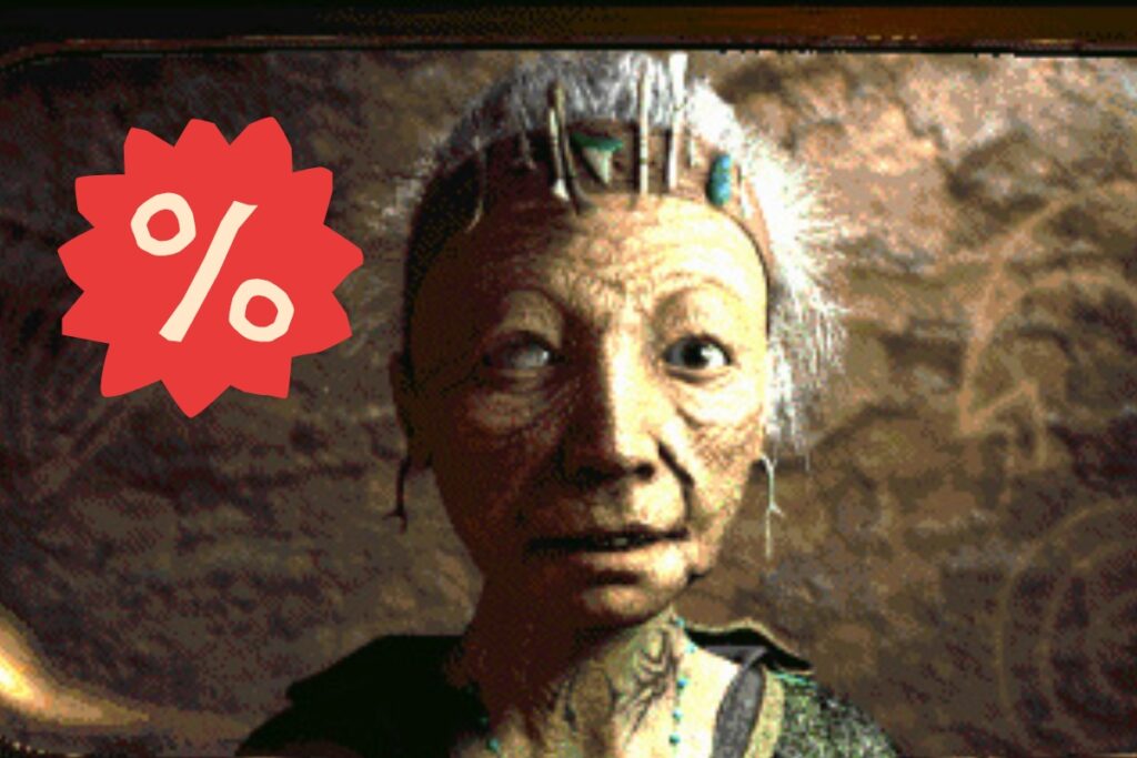 Screen z gry Fallout oraz dodany znaczek przeceny