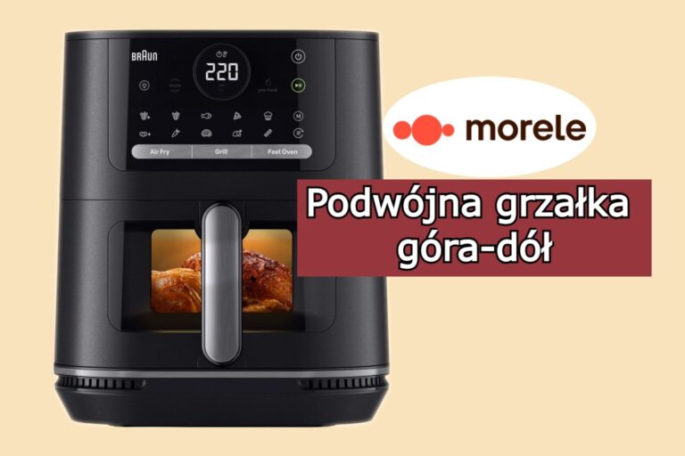 AIR FRYER Braun w bestsellerowej cenie, a to sprzęt premium. Frytkownica beztłuszczowa z dużą mocą i 6 l pojemności