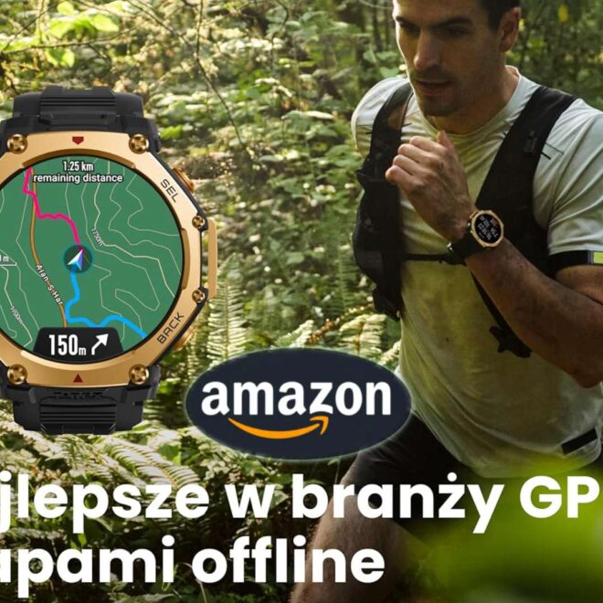 Amazfit T‑Rex 3 Pro w złotej wersji w najniższej cenie na Amazonie. Ten smartwatch przetrwa wszystko