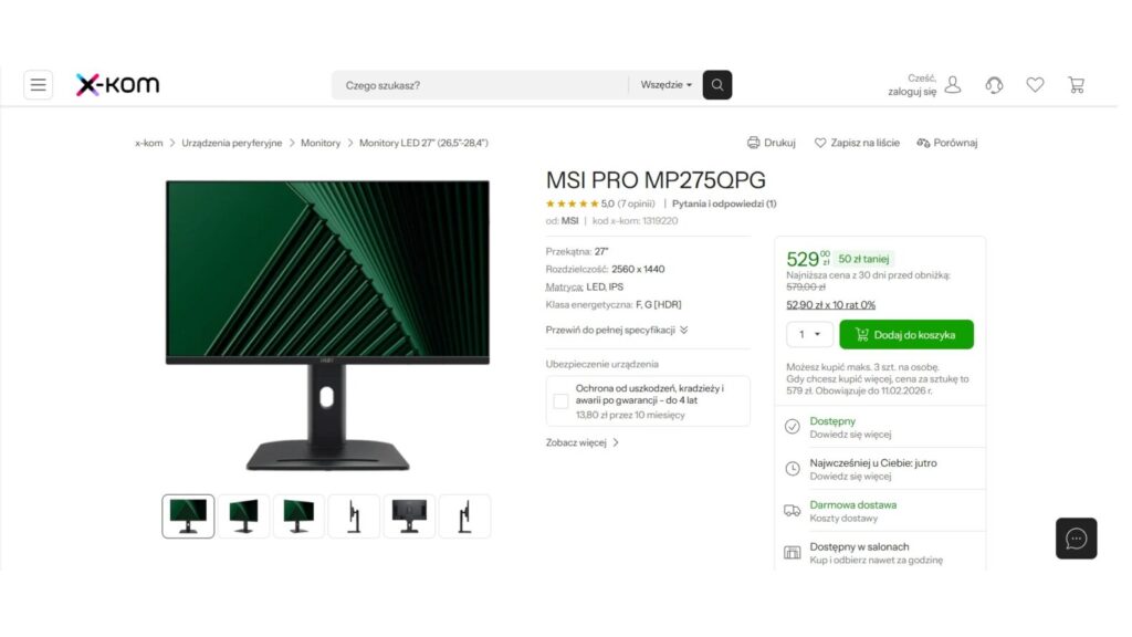 Mobitor MSI PRO MP275QPG
