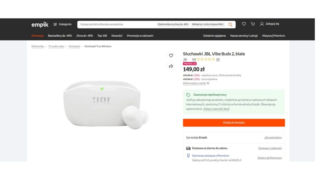 Słuchawki JBL Vibe Buds 2
