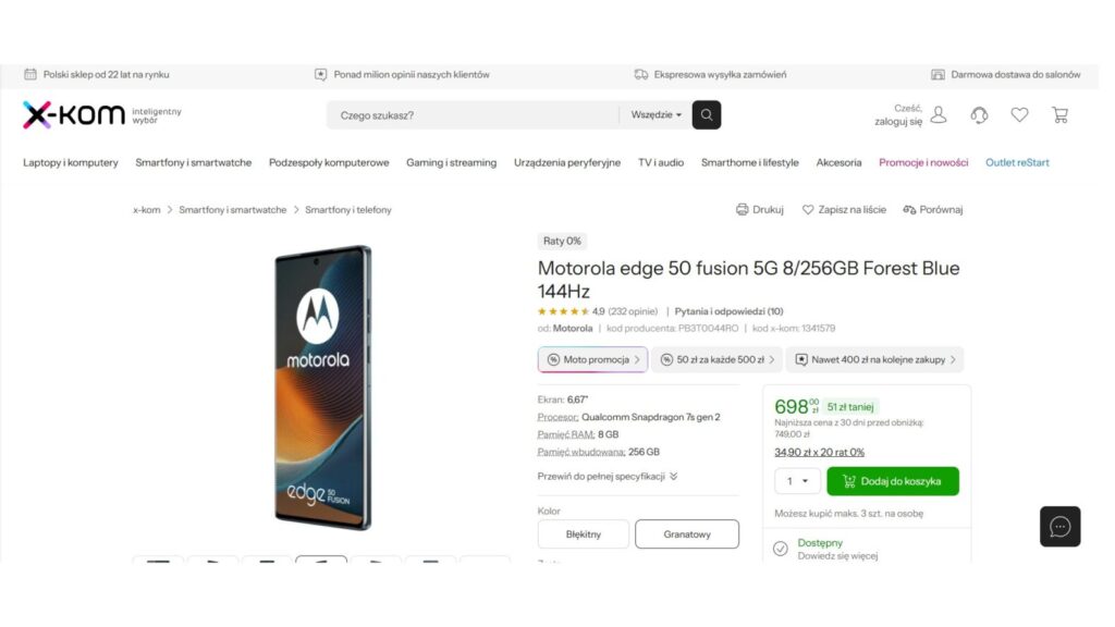 Motorola edge 50 fusion 5G 8/256GB