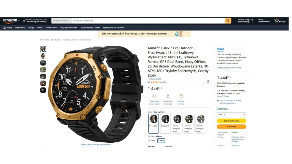 Smartwatch Amazfit T-Rex 3 Pro