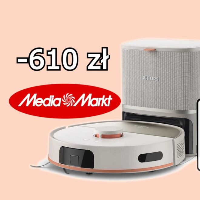 1/4 ceny mniej za Robota odkurzająco‑mopującego Philips. Promocja w Media Markt