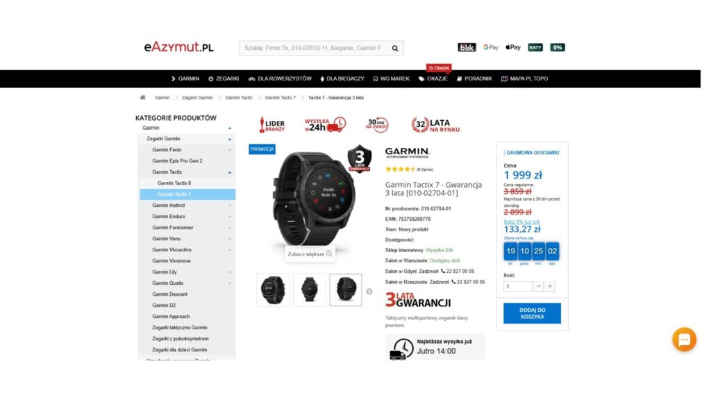 Zegarek Garmin Tactix 7