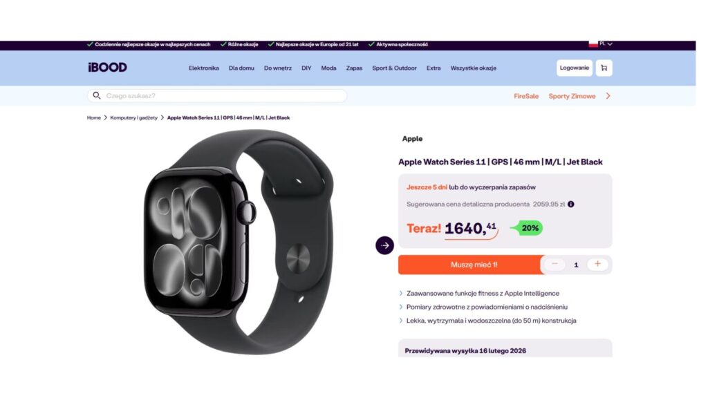 Apple Watch Series 11 | GPS | 46 mm | M/L
