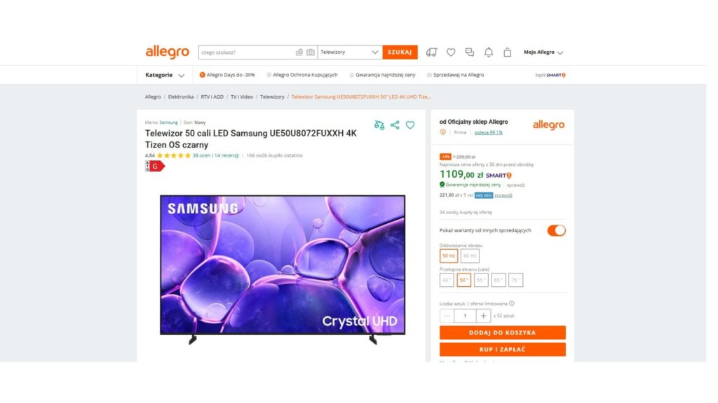 Telewizor 50 cali LED Samsung