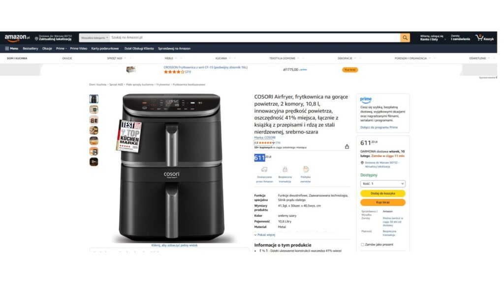 COSORI Turbo Tower Air Fryer