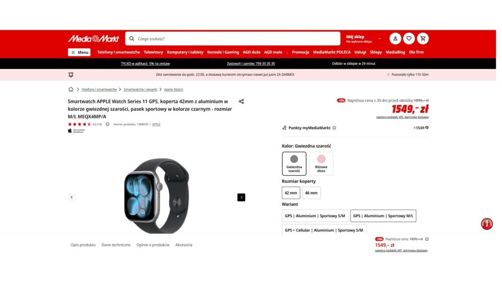 Smartwatch APPLE Watch Series 11
