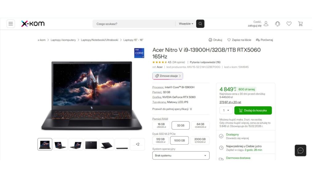 Laptop Acer Nitro V i9