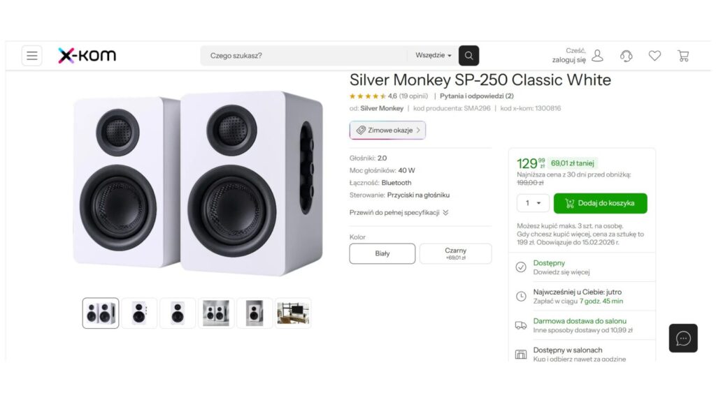 Głośniki Silver Monkey SP-250