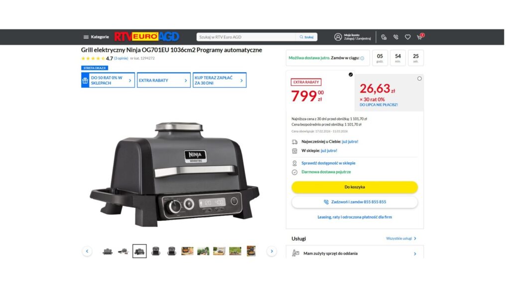Grill elektryczny Ninja OG701EU