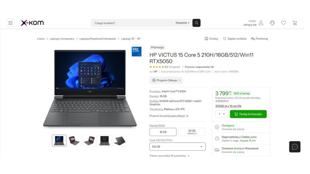 Laptop HP VICTUS 15