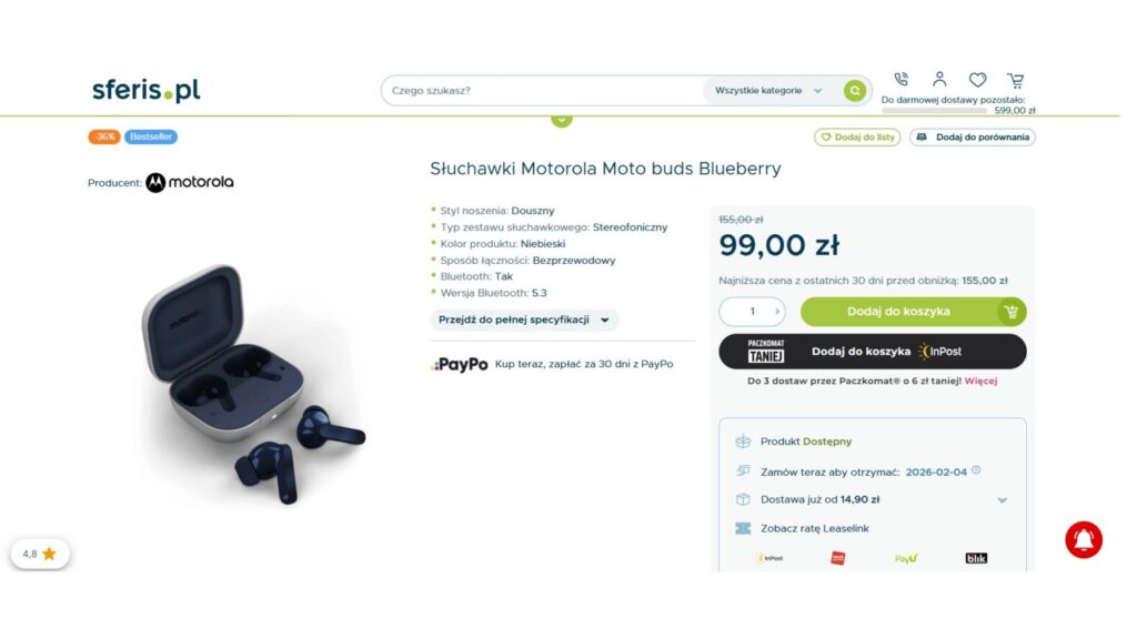 Słuchawki Motorola Moto buds