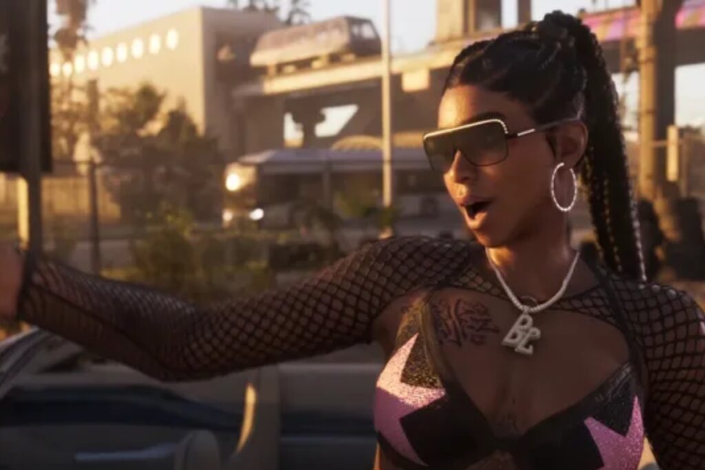 screen z gry gta 6 ukazujący kobietę