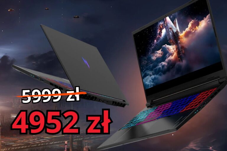 Laptop z RTX 5070 za 4957 zł. Świetna promocja na gamingowego Acera