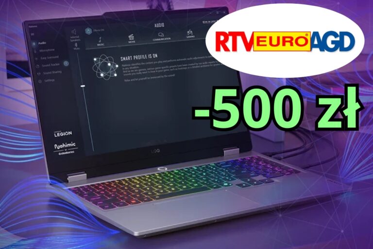 Laptop gamingowy z 5060 oraz i7 prawie 500zł taniej. Mocny sprzęt w dobrej cenie