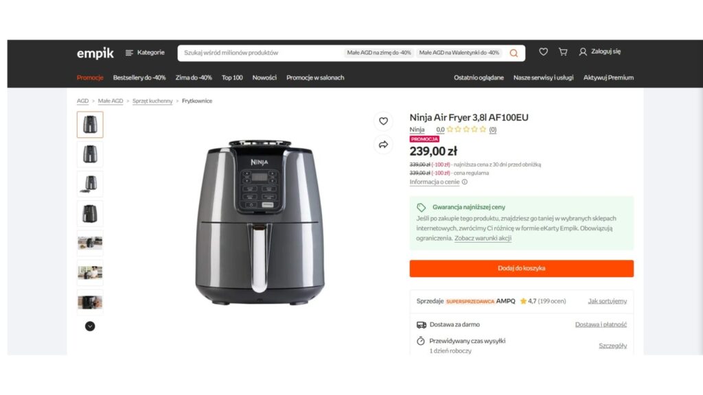 Ninja Air Fryer 3,8l AF100EU