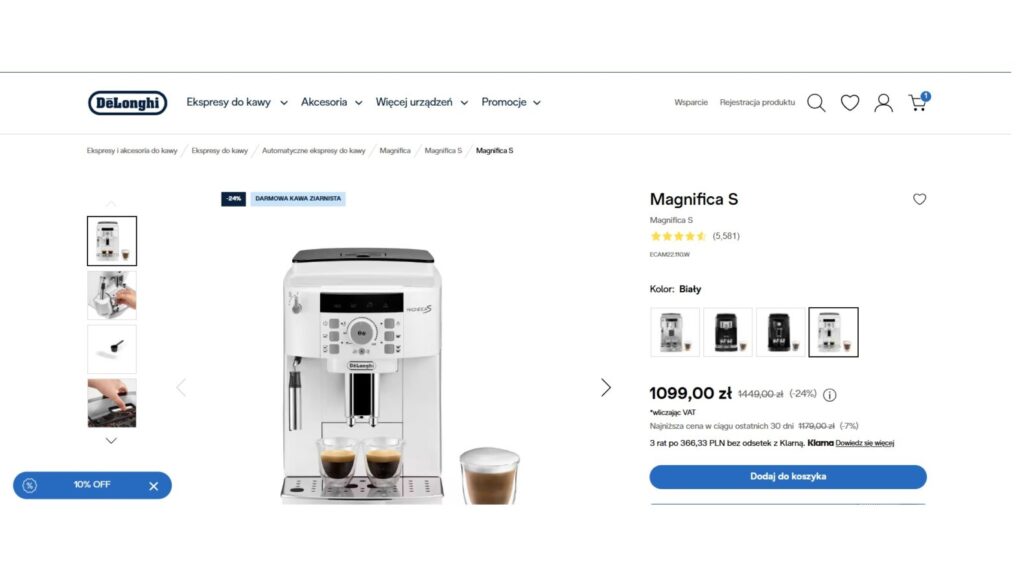 Ekspres do kawy Delonghi Magnifica S