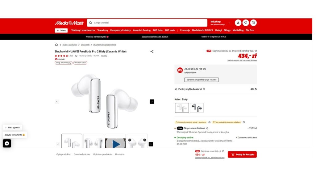 Słuchawki HUAWEI FreeBuds Pro 2
